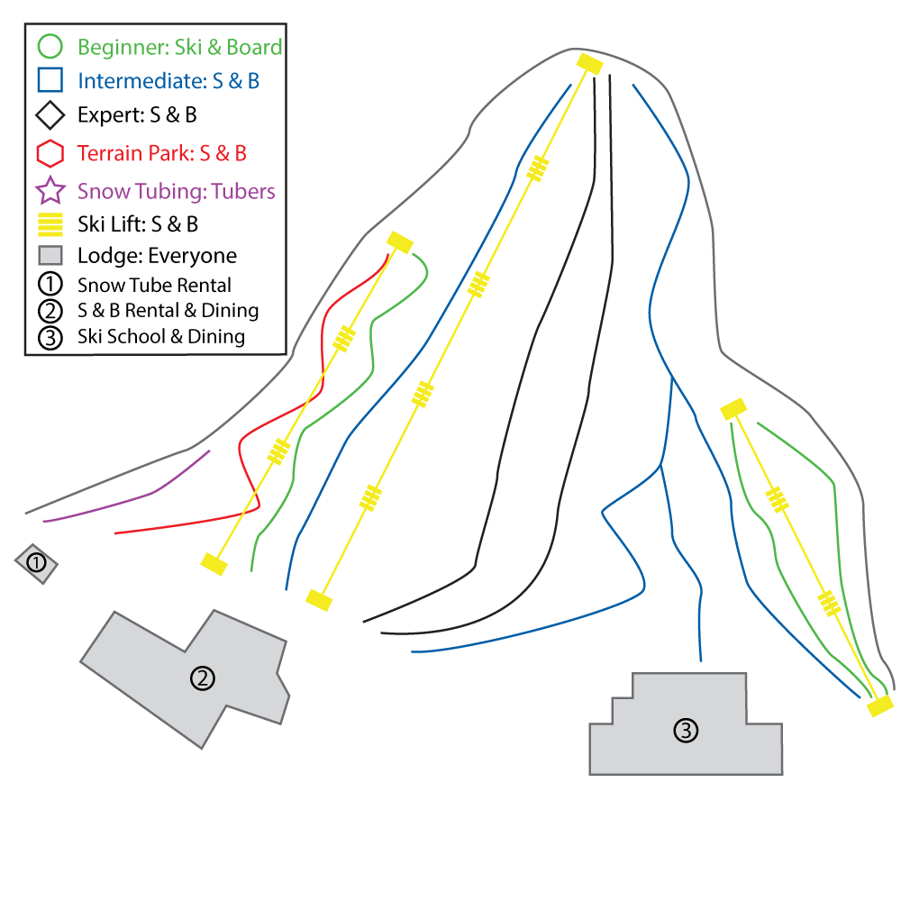Trail Map of Copper Summit Mountain