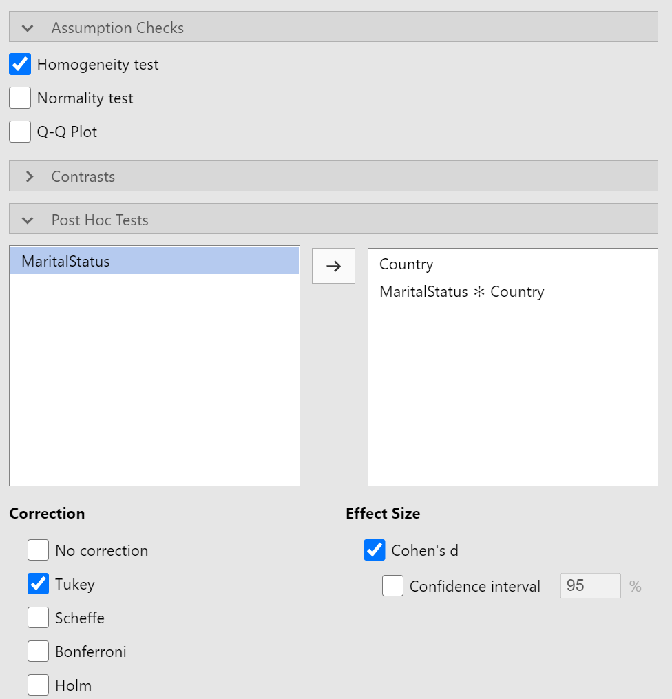 Completed Assumption Checks and Post Hoc Tests Sections